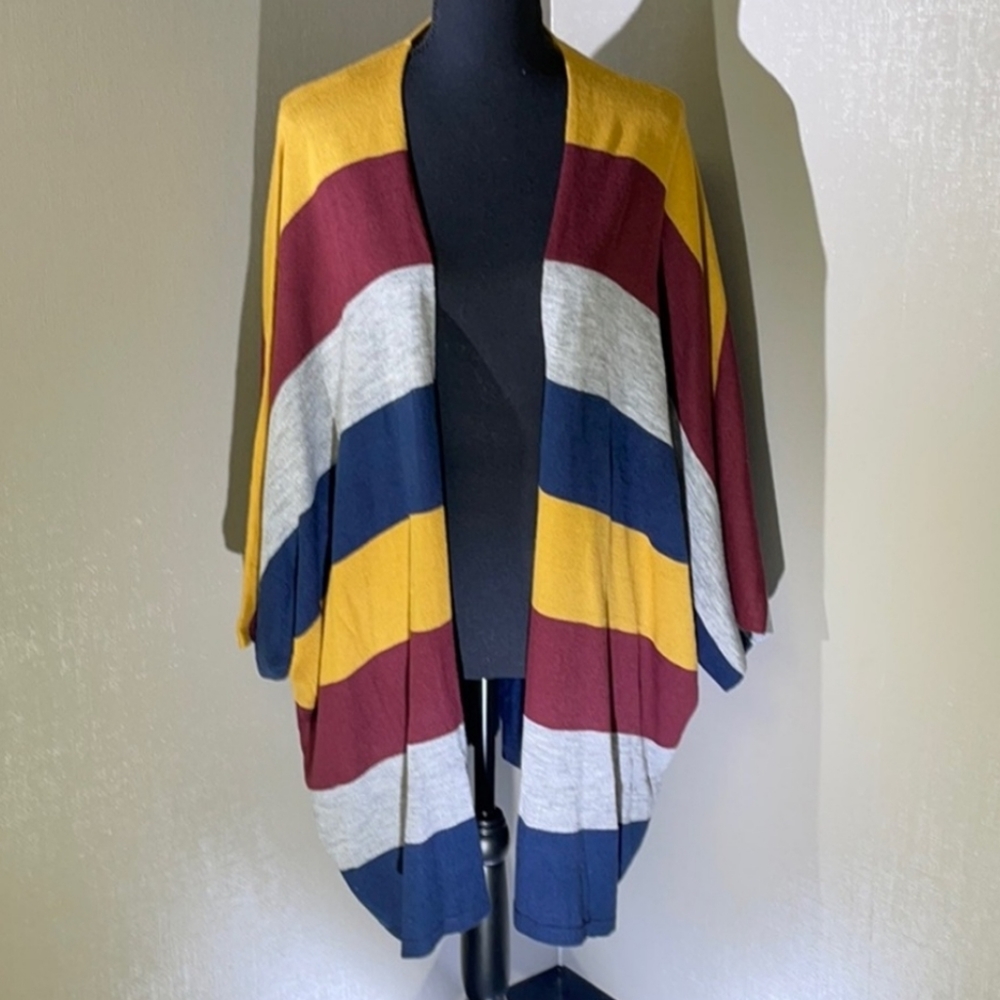 IJOAH | Striped Open Front Cardigan